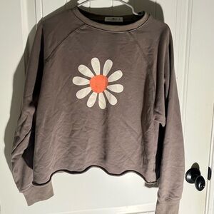 Natural Life Cropped Brown Sweatshirt